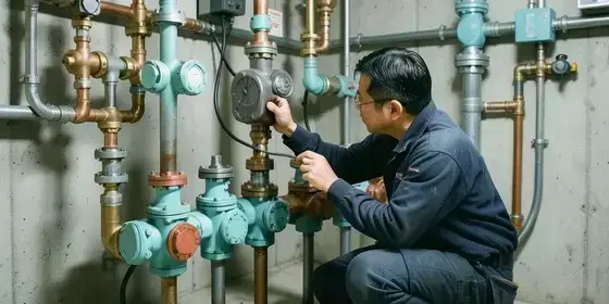 配管工事の様子